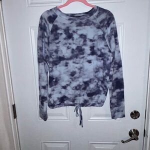 GAP Blue and White Tie-Dye Top